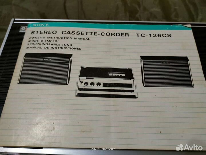 Кассетный магнитофон Sony tc-126cs (1973 г.)