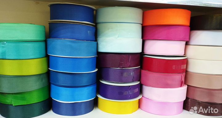 Ленты рулонами атласные и репсовые