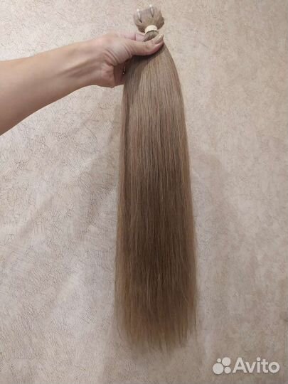 Волосы для наращивания натуральные на лентах блонд