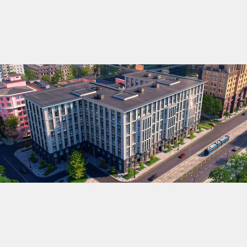 2-к. апартаменты, 69,6 м², 6/10 эт.