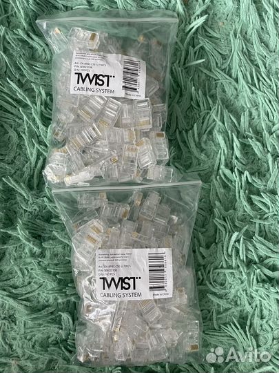 Коннектор rj45 100 штук,коннектора rj11 100