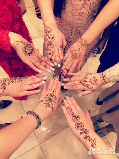 Мехенди, временное тату хной, аквагрим, бодиарт