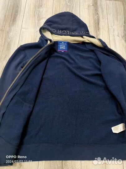 Толстовка мужская с капюшоном теплая tom tailor