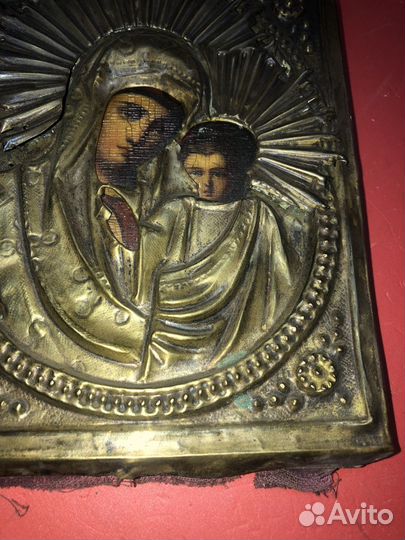 Старинная икона Казанская Богородица