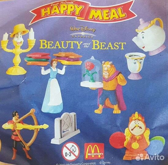 Люмьер игрушка McD 2002г серия Красавица и чудвище
