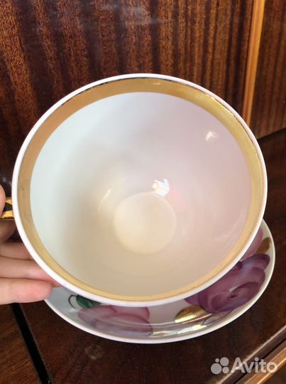 Чашка с блюдцем Дулево