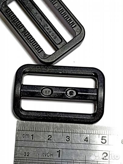 Ткань Пряжка Двухщелевая YKK 38 мм