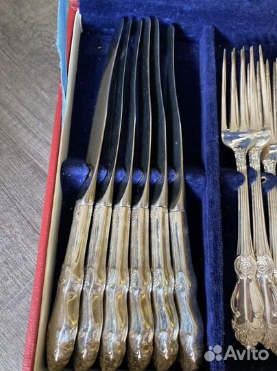 Набор столовых приборов «Серебряная роза» кмз СССР