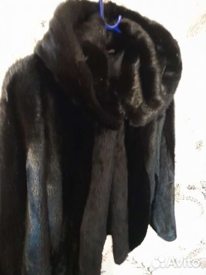 Шуба норковая с капюшоном 46 48 размер