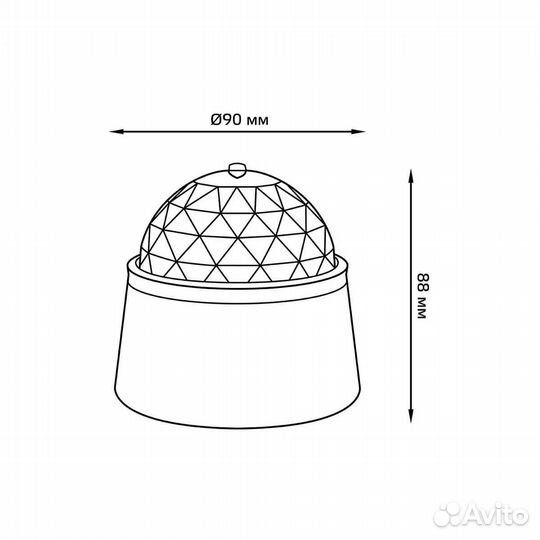 Настольный светильник Gauss с фиксированной проек
