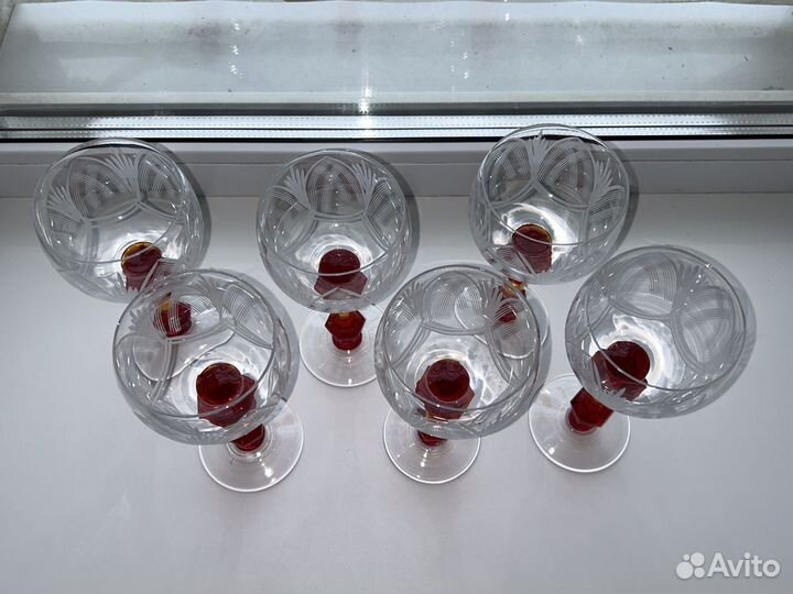 Хрустальные бокалы для вина СССР 60 год редкие