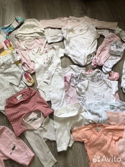 Пакет вещей для девочки 50 56 next carters hm