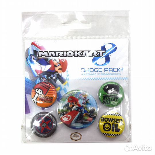 Набор значков Mario Kart 8 5 шт BP80487