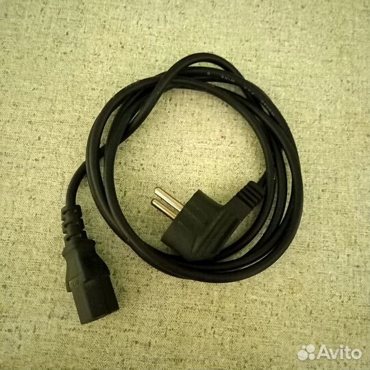 Кабель питания (сетевой) 220В, 10А прямой (черный)