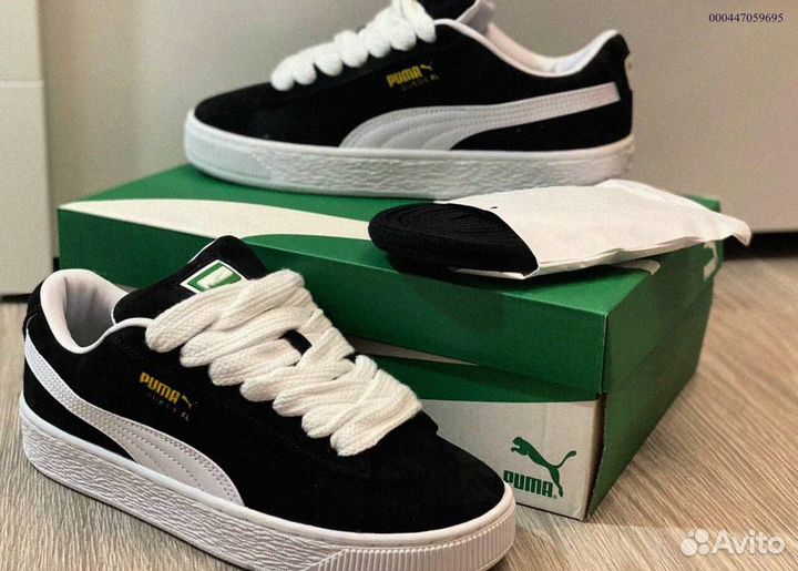 Кроссовки мужские Puma Suede XL “Black White “