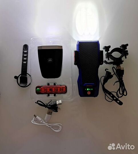 Фонарь для велосипеда солнечный power bank