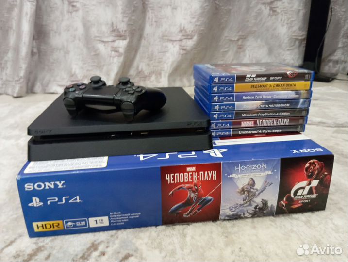 Sony playstation 4 pro 1tb вместе с дисками