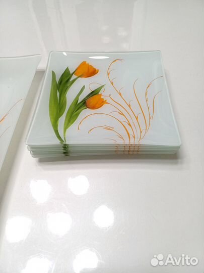 Набор тарелок квадратных