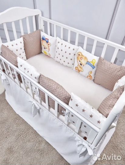 Бортики в кроватку новые