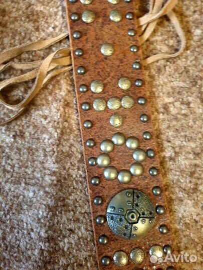 Ремень/корсет/бохо натур кожа Vera Pelle Италия