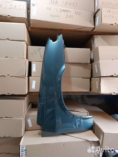 Крыло ваз 2114 правое серо сине зеленый (Сочи)