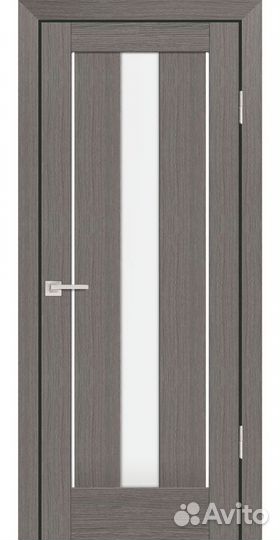 Дверь PS-02 Грей Мелинга со стеклом 200х60см