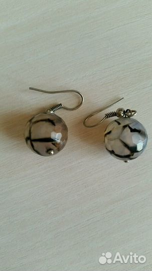 Серьги агат