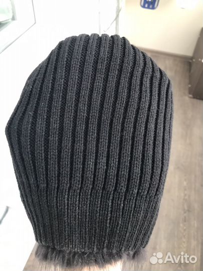 Шапка норка на трикотаже новая