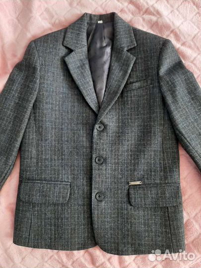 Пиджак школьный для мальчика 140
