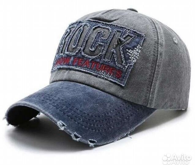 Бейсболка Rock, серая