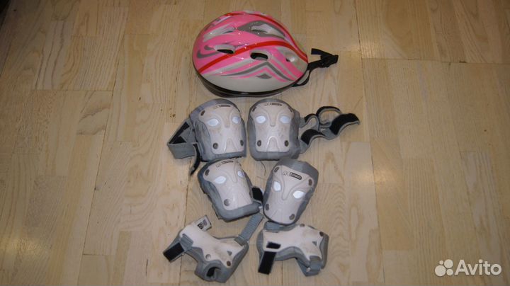 Роликовые коньки для девочки раздвижные б/у 30-33