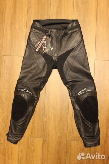 Мото штаны кожаные alpinstars