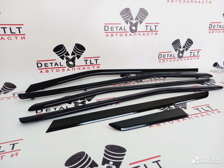 Молдинги салона дверей Веста (Черный глянец)