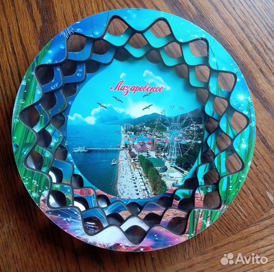 Тарелка-панно декоративная деревянная