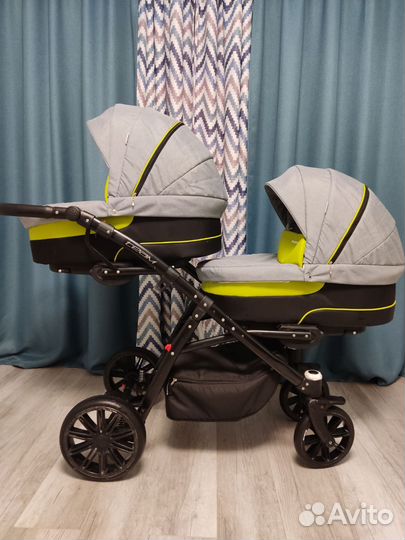 Коляска для двойни 3 в 1 в отличном состоянии