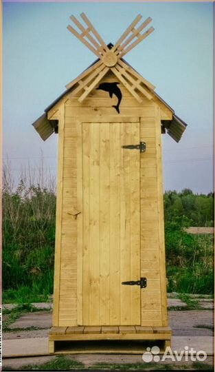 Дачный туалет деревянный XQF