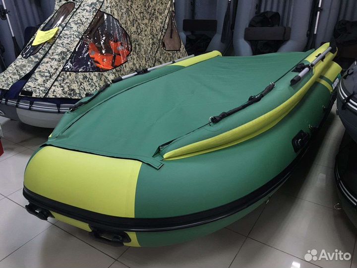 Лодка пвх Gladiator E 380 X зелено-оливковая