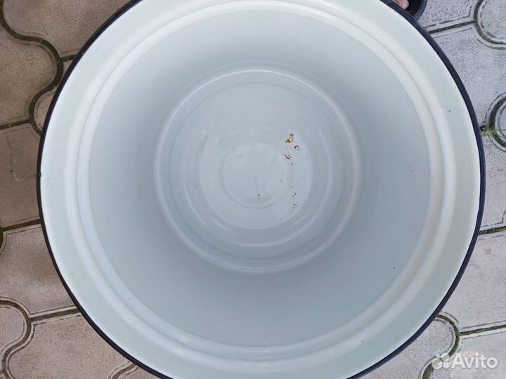 Кастрюля эмалированная качество СССР синяя