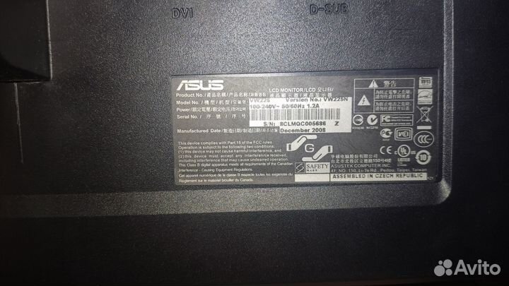 Монитор Asus 60 гц