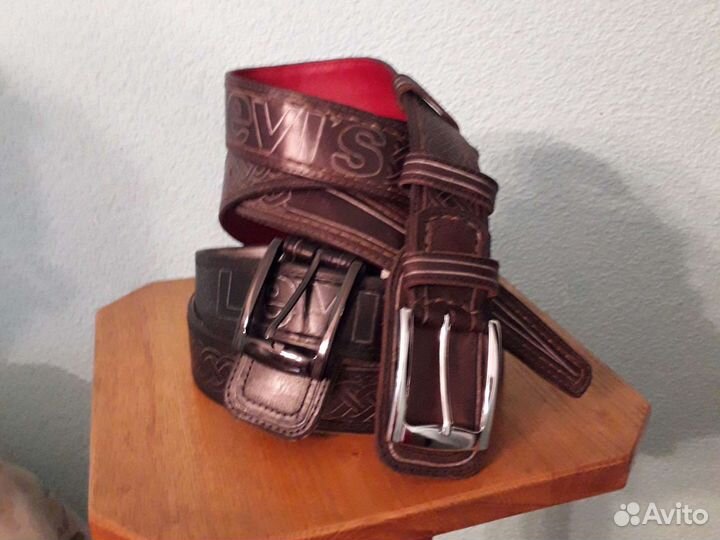 Мужской кожаный ремень ручной работы