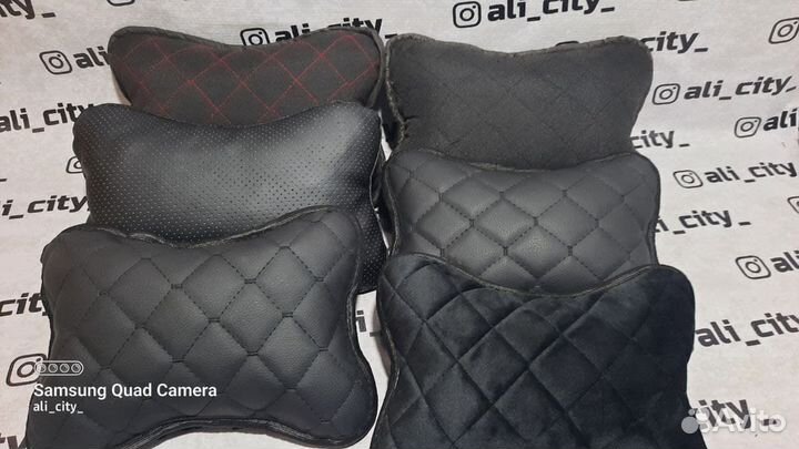 Подушки подголовников кожа ткань без логотипов