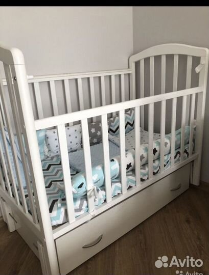 Набор бортиков и одеяльце конверт на выписку