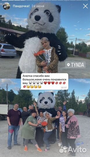 Аниматор панда кукла