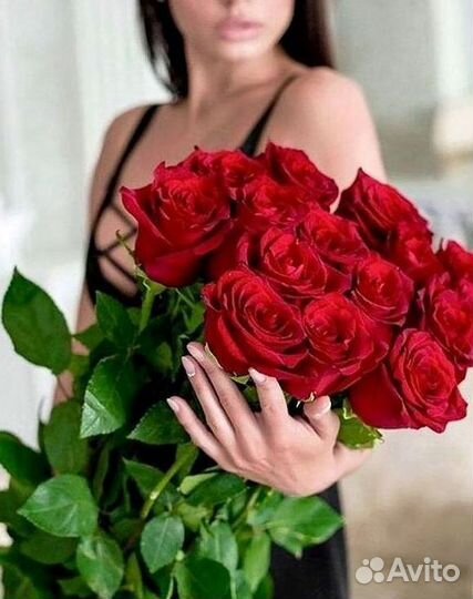 Длинные высокие розы 110 150 160 180 200 см