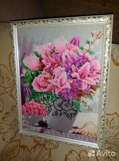 Алмазная мозаика.Фиолетовый натюрморт