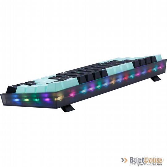 Клавиатура беспроводная redragon castor PRO чёрный/голубой 71533