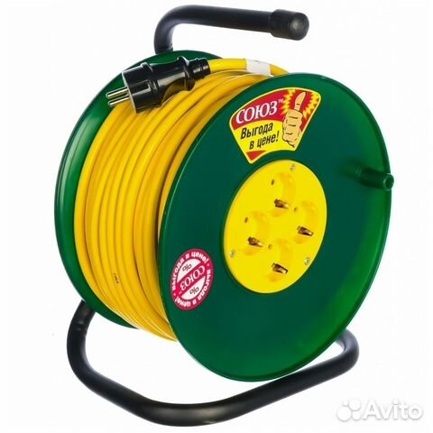 Удлинитель Союз S-3404 на катушке 4*40 м. 2.2 кВт