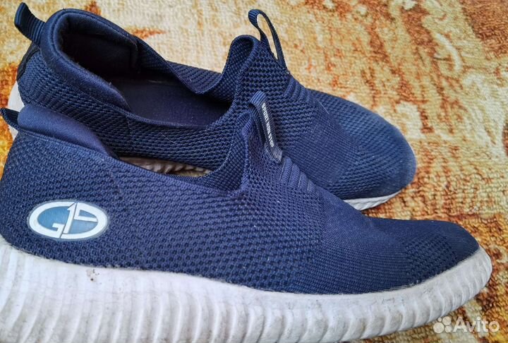 Слипоны синие