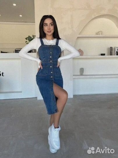 Джинсовый сарафан