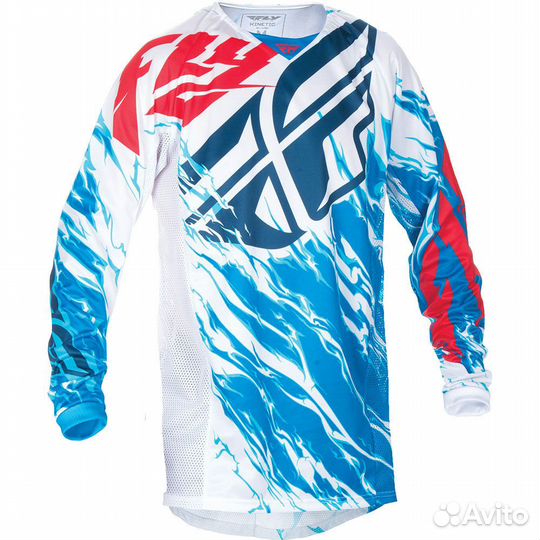 Джерси FLY racing kinetic relapse голубой красный XS